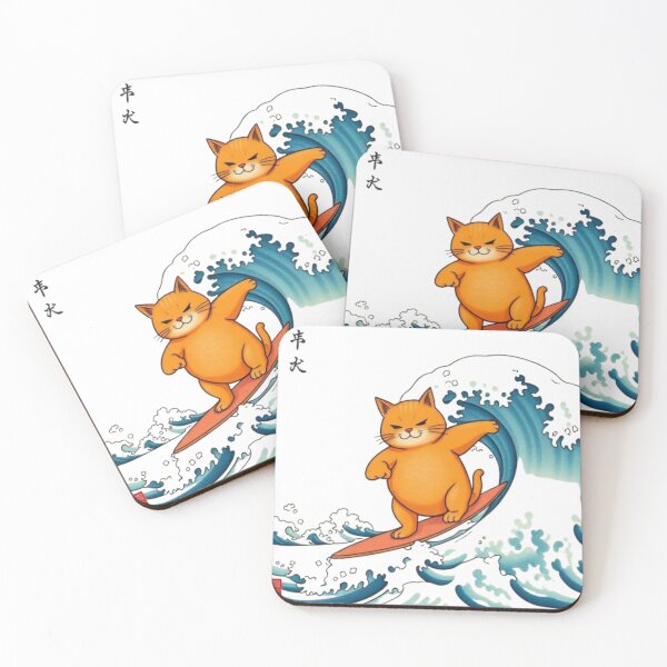 Item preview, Ukiyo-e Wave Cat designed and sold by ALEX SAN.