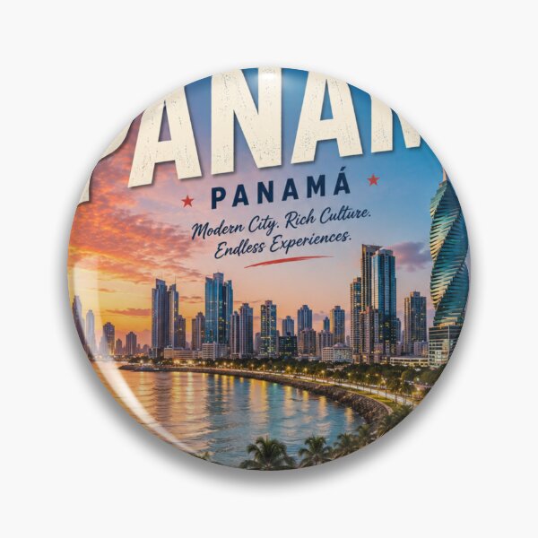 Artikelvorschau, Panama-Stadt besuchen – Panama-Reiseposter: Tropische Skyline & Sonnenuntergang entworfen und verkauft von ElartedeNoel.