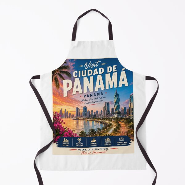 Item preview, Visit Panama City Panama Travel Poster – Tropical Skyline & Sunset designed and sold by ElartedeNoel.