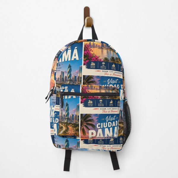 Item preview, Visit Panama City Panama Travel Poster – Tropical Skyline & Sunset designed and sold by ElartedeNoel.