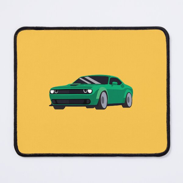 Item preview, Green Muscle Car Cartoon Illustration designed and sold by jeansauvage.
