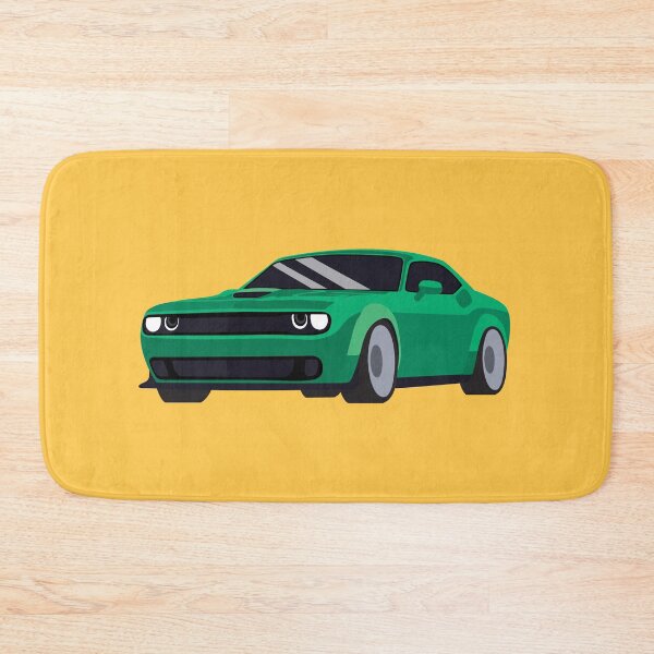 Item preview, Green Muscle Car Cartoon Illustration designed and sold by jeansauvage.