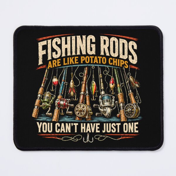 Item preview, Fishing Rods Are Like Potato Chips Funny Fisherman Angler Fishing Humor Gift designed and sold by designstoriesMK.