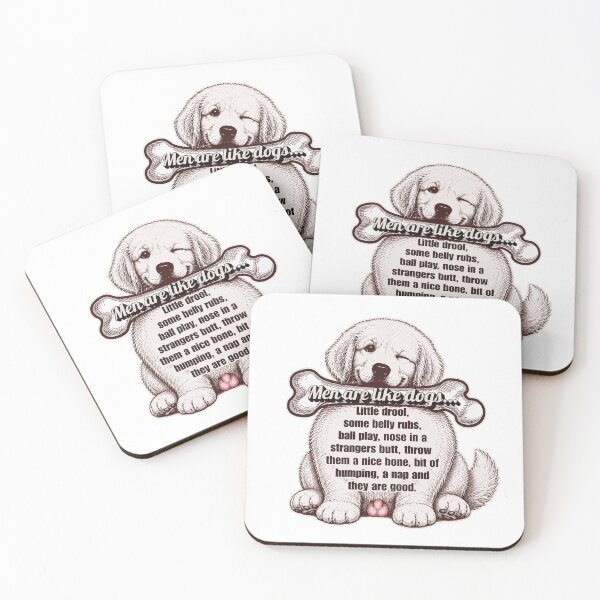 Item preview, Men are like dogs... designed and sold by FeralCatDad.