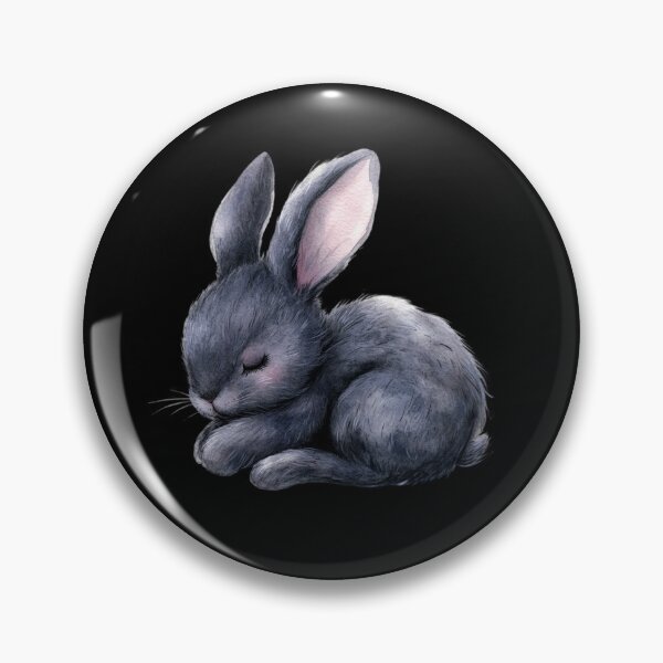 Item preview, Sleeping Grey Bunny on Dark Background designed and sold by Fillthegoat.