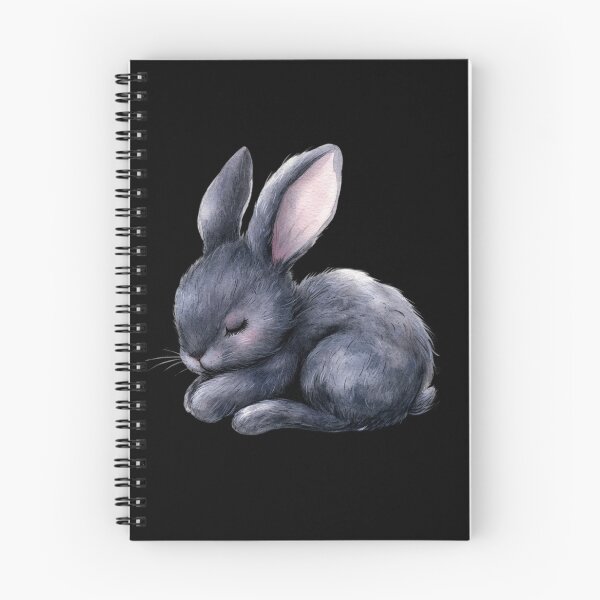 Item preview, Sleeping Grey Bunny on Dark Background designed and sold by Fillthegoat.