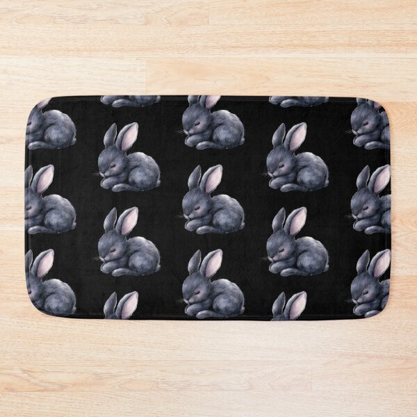 Item preview, Sleeping Grey Bunny on Dark Background designed and sold by Fillthegoat.