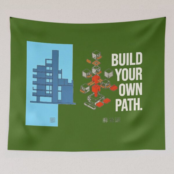 Item preview, Build Your Own Path Brutalist Tee designed and sold by EIPTOW.