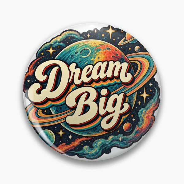 Item preview, Dream Big Retro Space Sticker designed and sold by Lumvero.