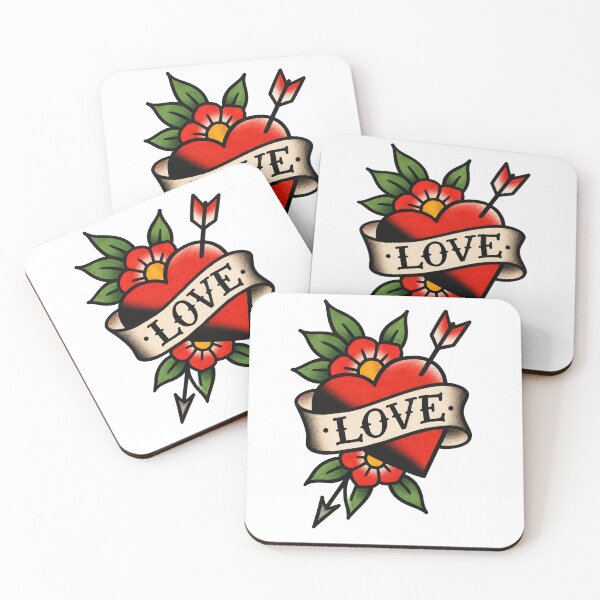 Item preview, Love Heart and Arrow – Traditional Tattoo Design designed and sold by Scandi-Design.