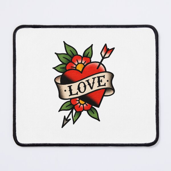 Item preview, Love Heart and Arrow – Traditional Tattoo Design designed and sold by Scandi-Design.