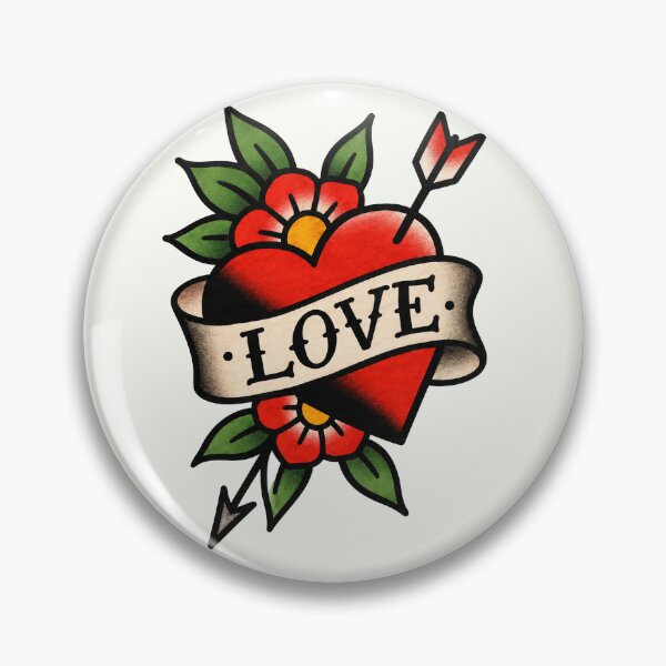 Item preview, Love Heart and Arrow – Traditional Tattoo Design designed and sold by Scandi-Design.