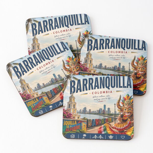 Item preview, Visit Barranquilla Colombia Travel Poster – Carnival & Caribbean Culture designed and sold by ElartedeNoel.