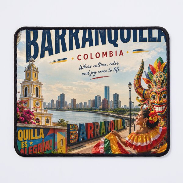Item preview, Visit Barranquilla Colombia Travel Poster – Carnival & Caribbean Culture designed and sold by ElartedeNoel.