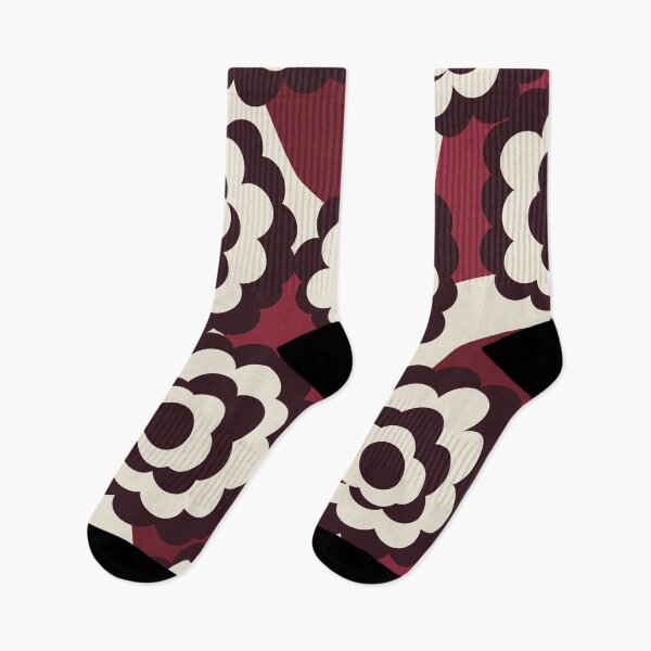 Item preview, Warm Retro Scandinavian Garden in Burgundy and Cream designed and sold by Deutschic.