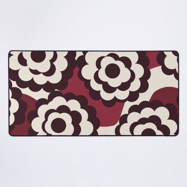 Item preview, Warm Retro Scandinavian Garden in Burgundy and Cream designed and sold by Deutschic.