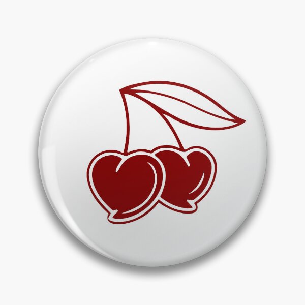 Item preview, Dark Red Heart Cherry Pair Design designed and sold by pattern-archive.