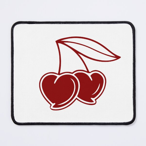 Item preview, Dark Red Heart Cherry Pair Design designed and sold by pattern-archive.
