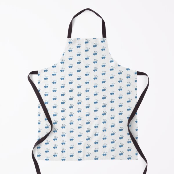 Item preview, Steel Blue Heart Cherry Pair Design designed and sold by pattern-archive.