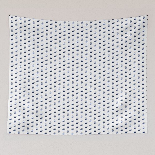 Item preview, Navy Blue Heart Cherry Pair Design designed and sold by pattern-archive.