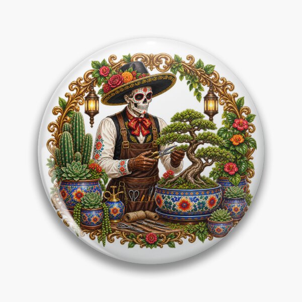 Item preview, Plant Padre Catrín Bonsai Gardener – Día de Los Muertos Plant Lover designed and sold by CottageGardenCo.