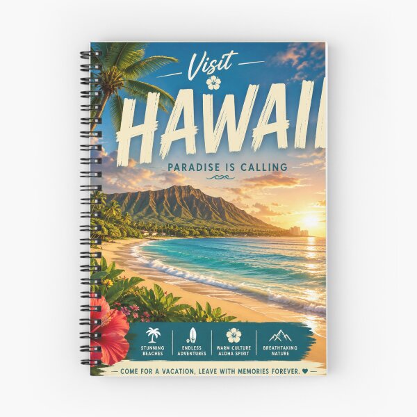 Item preview, Visit Hawaii Travel Poster – Tropical Paradise Beach Vacation designed and sold by ElartedeNoel.