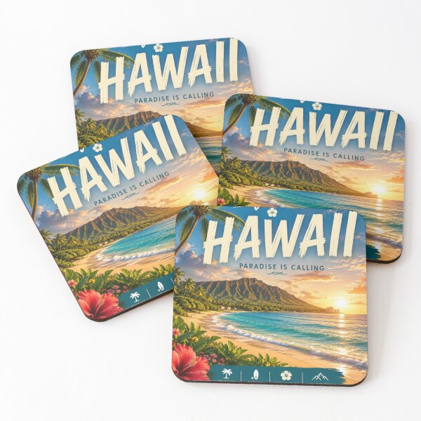 Item preview, Visit Hawaii Travel Poster – Tropical Paradise Beach Vacation designed and sold by ElartedeNoel.