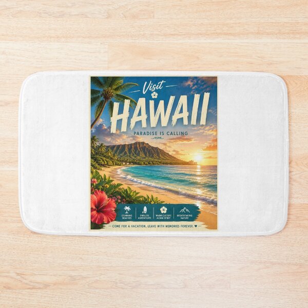 Item preview, Visit Hawaii Travel Poster – Tropical Paradise Beach Vacation designed and sold by ElartedeNoel.