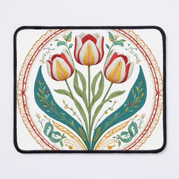 Item preview, Tulip Folk Embroidery Mandala Clipart Collection 21 designed and sold by PlayPlearnZone.
