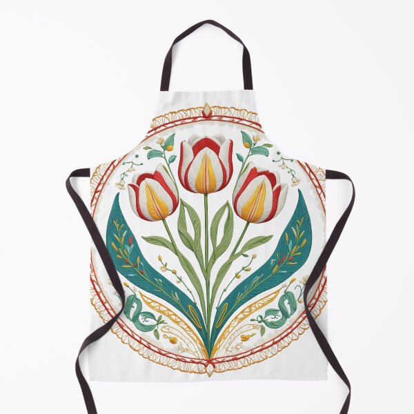 Item preview, Tulip Folk Embroidery Mandala Clipart Collection 21 designed and sold by PlayPlearnZone.