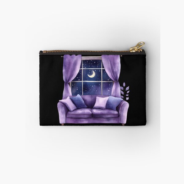 Item preview, Cozy Lavender Living Room at Night designed and sold by Fillthegoat.