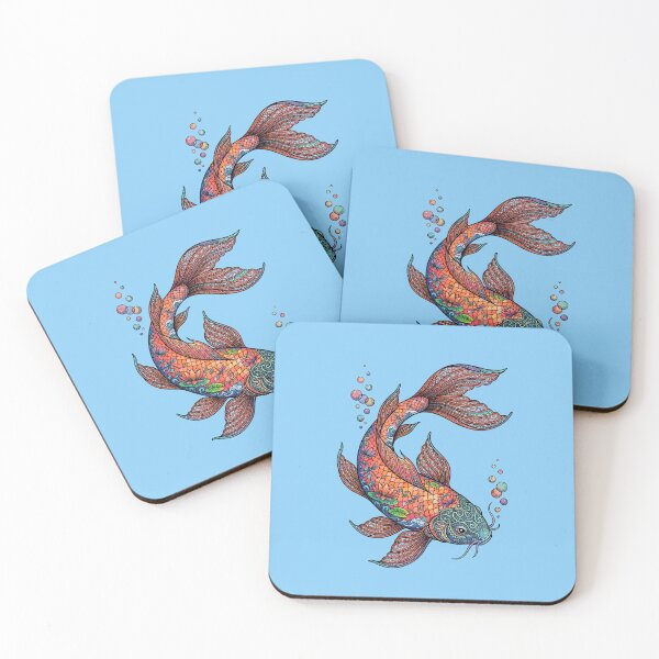Item preview, JAPANESE KOI, FRESH WATER CREATURES, KOI POND, BOHO DESIGN designed and sold by classic car craze.