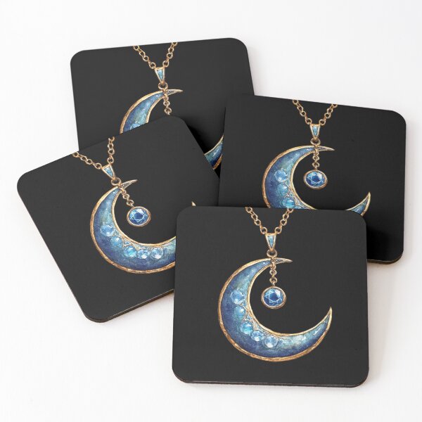 Item preview, Colgante de luna creciente con piedra preciosa designed and sold by Fillthegoat.