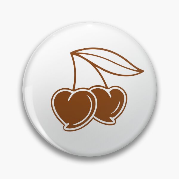 Item preview, Brown Heart Cherry Pair Design designed and sold by pattern-archive.
