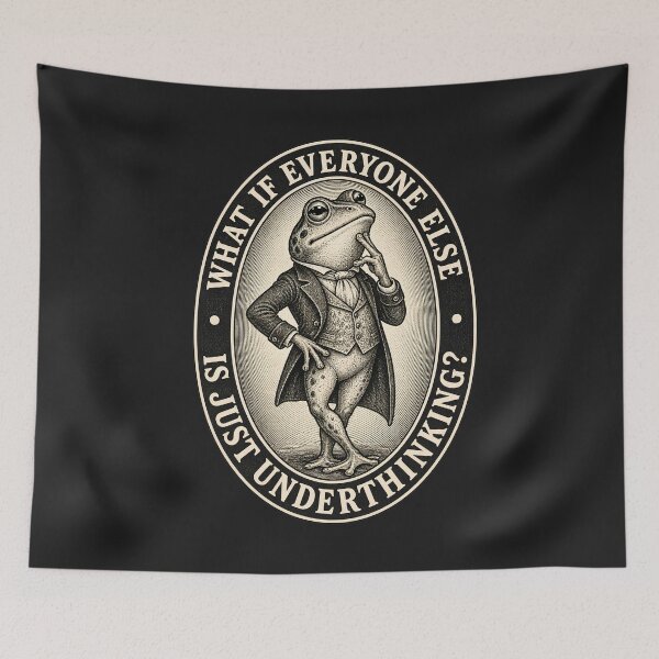 Item preview, Funny Frog  Shirt, What If Everyone Else Is Just Underthinking Tee designed and sold by greatmar1.