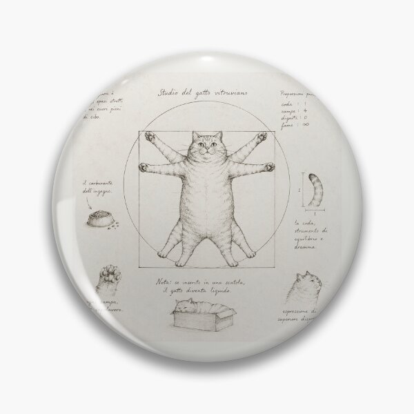 Item preview, Vitruvian Cat Funny Renaissance Sketch designed and sold by Owcomm.
