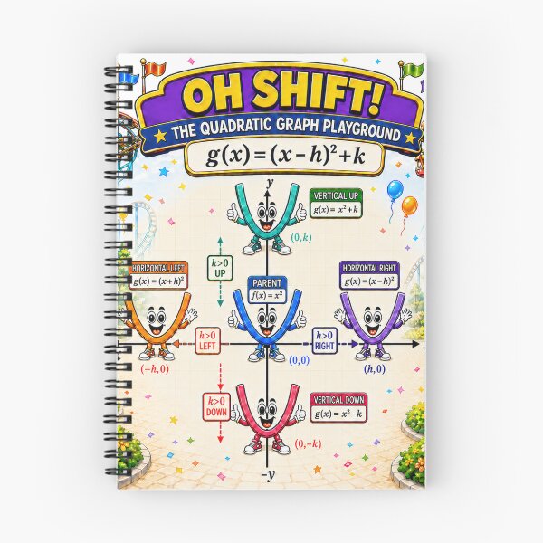 Item preview, Oh Shift Quadratic Functions designed and sold by ForestaMath.
