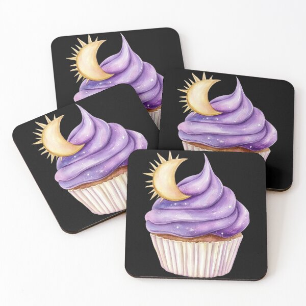 Item preview, Purple Cupcake With Crescent Moon designed and sold by Fillthegoat.