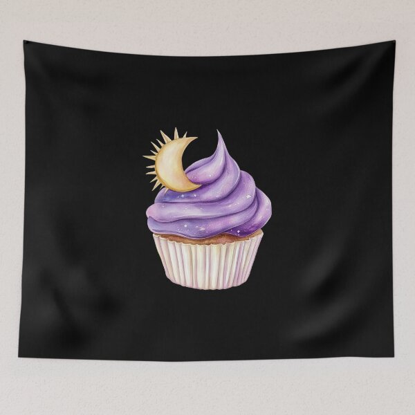 Item preview, Purple Cupcake With Crescent Moon designed and sold by Fillthegoat.