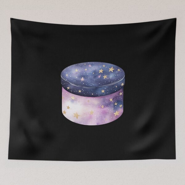 Aperçu de l'œuvre Boîte décorative sur le thème de la galaxie créée et vendue par Fillthegoat.