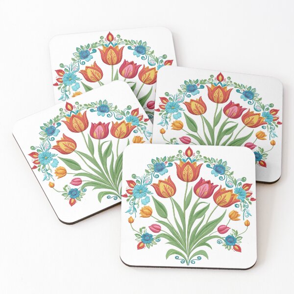 Item preview, Tulip Folk Embroidery Mandala Clipart Collection 23 designed and sold by PlayPlearnZone.
