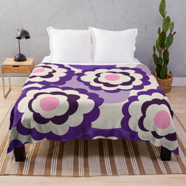 Item preview, Warm Retro Scandinavian Garden in Purple and Lilac designed and sold by Deutschic.