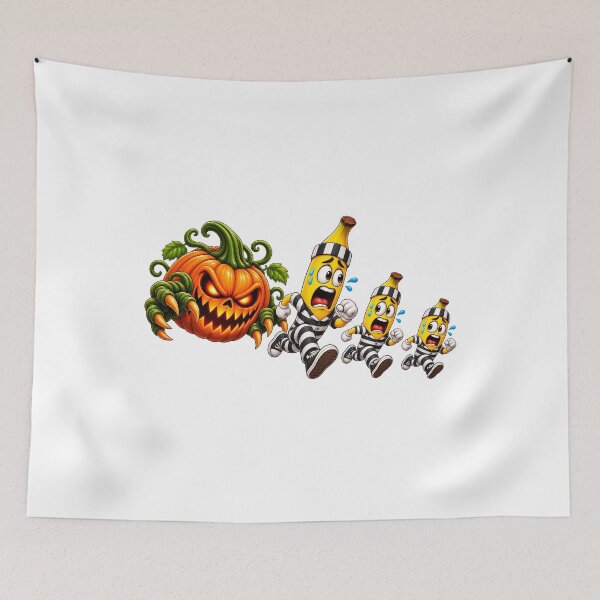 Item preview, 3 Bananas Escape a Giant Halloween Pumpkin – Funny Spooky Adventure designed and sold by ArtSpark Studio.