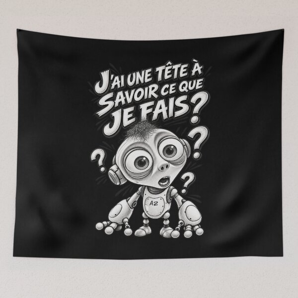 Item preview, Do I look like I know what I'm doing? – Funny robot with a pencil designed and sold by CR3@TIX-BOUTIK.