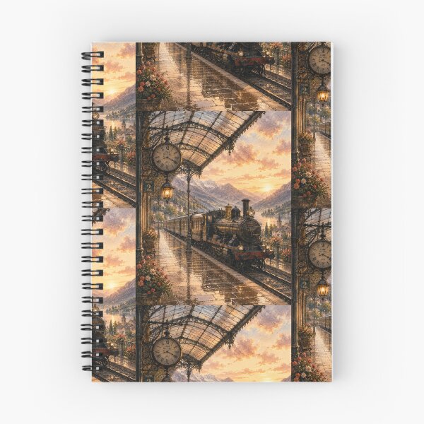 Item preview, Vintage European Railway Station designed and sold by WildSkyMuse.