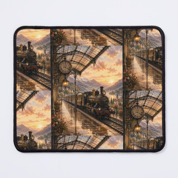 Item preview, Vintage European Railway Station designed and sold by WildSkyMuse.