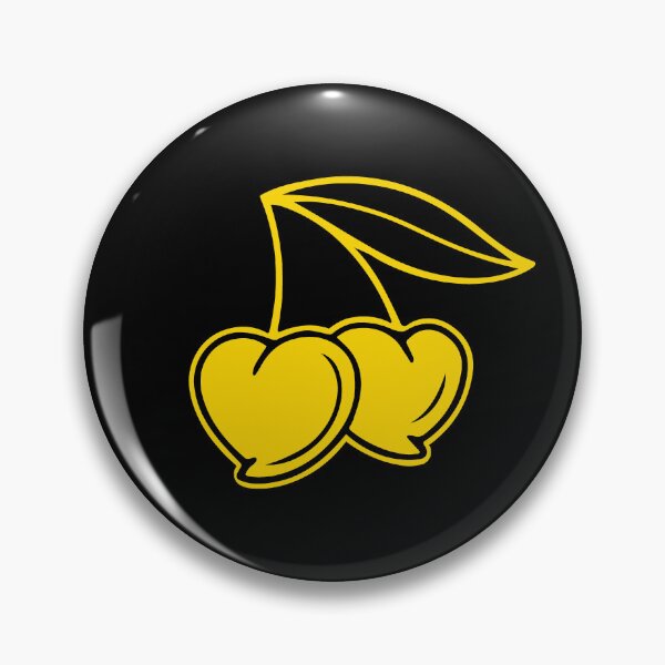 Item preview, Gold Heart Cherry Pair Design designed and sold by pattern-archive.