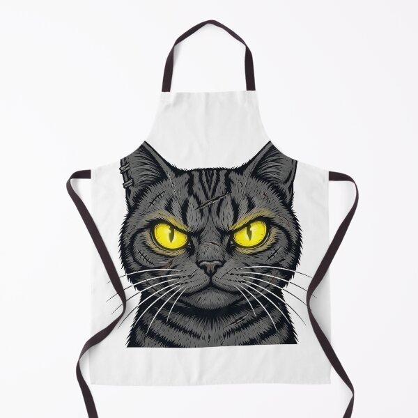 Item preview, MEAN Horror Tabby Cat - Glowing Yellow Eyes - Halloween designed and sold by CMWorkshop.