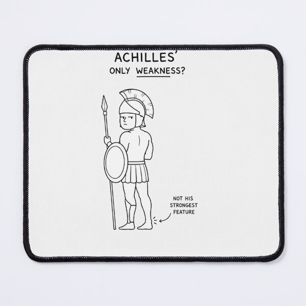 Item preview, Achilles Only Weakness Funny Ancient Hero Humor designed and sold by Owcomm.