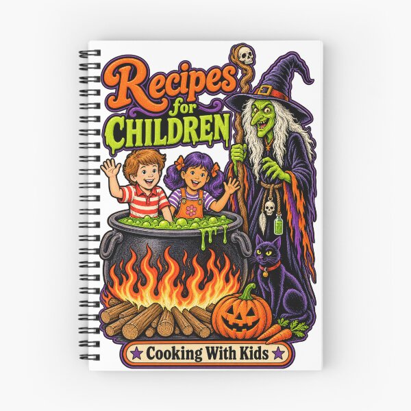 Item preview, Retro Witch Recipes For Children Funny Halloween Dark Humor designed and sold by WolfmanProphecy.